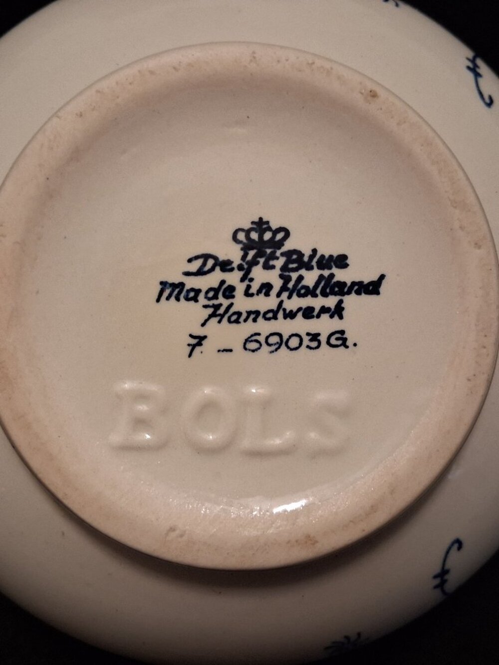 Vintage (1950s-80s) Bols Delft Hand Painted Dutch Windmill Jug Decanter & Cork - Picture 10 of 11
